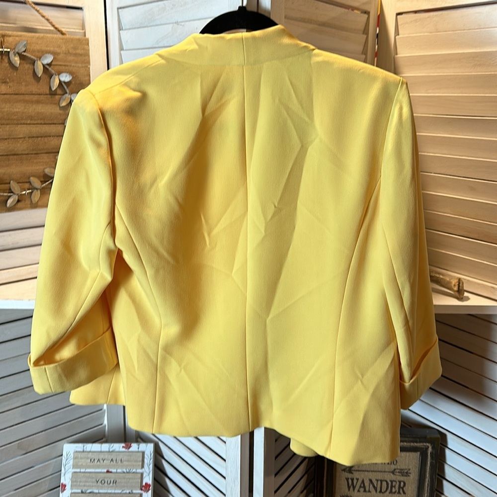 Kasper Yellow Open Blazer - Picture 6 of 6